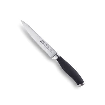 Syracuse Soft Grip Serrated Utility Knife 13cm, Black