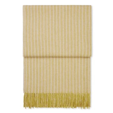 Stripes Throw, H130 x W200cm, Light Yellow