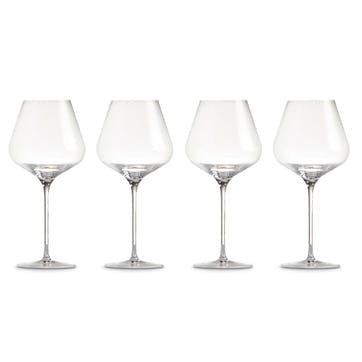 Set of 4 Red Wine Glasses 700ml, Clear