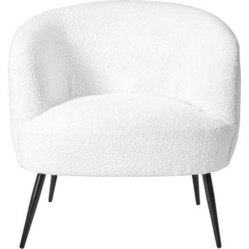 Siena Bouclé Accent Chair , White