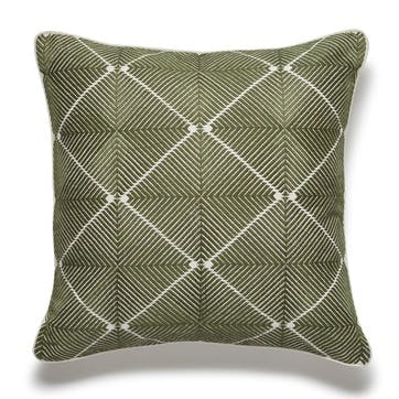 Hirkani Diamond Pillow Cover 51 x 51cm, Moss