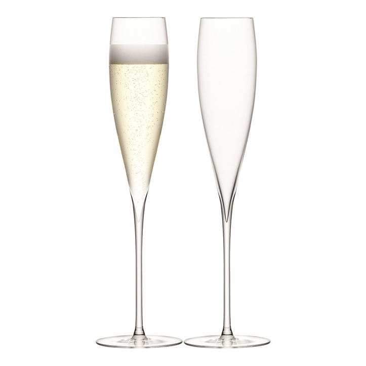 LSA Savoy Champagne Flute, Set of 2, Clear