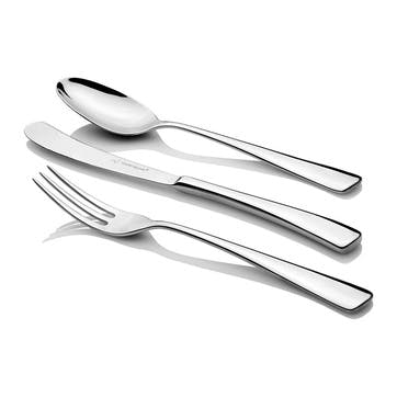 Larch Mirror 42 Piece Cutlery set, 6 Place Setting, Stainless steel