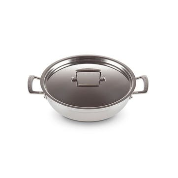 3-ply Stainless Steel Shallow Casserole - 26cm