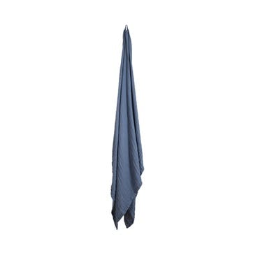 Gauze Fine Bath Towel 100 x 150 cm, Grey Blue