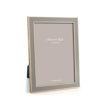 15mm Gold and Enamel Photo Frame - 5" x 7"; Taupe