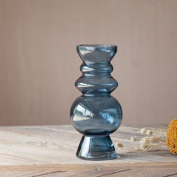 Sphere Vase H17cm, Blue