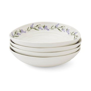 Lavandula Set of 4 Pasta Bowls L23.5 x W21.5cm, Multi