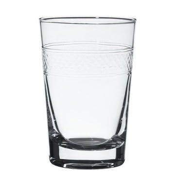 Bands Set of 6 Crystal Tumblers 260ml, Clear