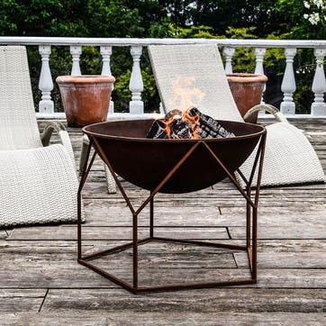 Buckingham, Outdoor Firebowl, Rust