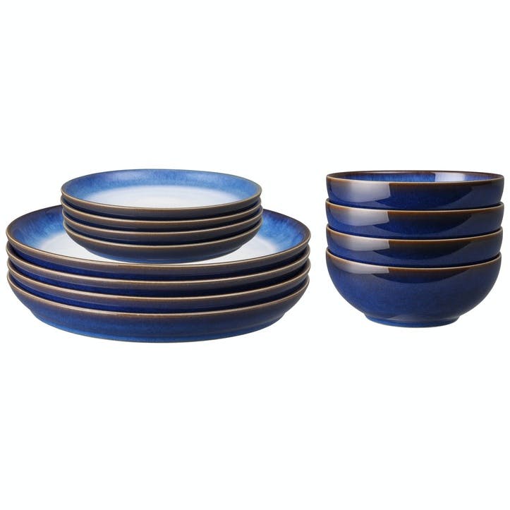 Blue Haze Coupe Dinnerware Set, 12 Piece