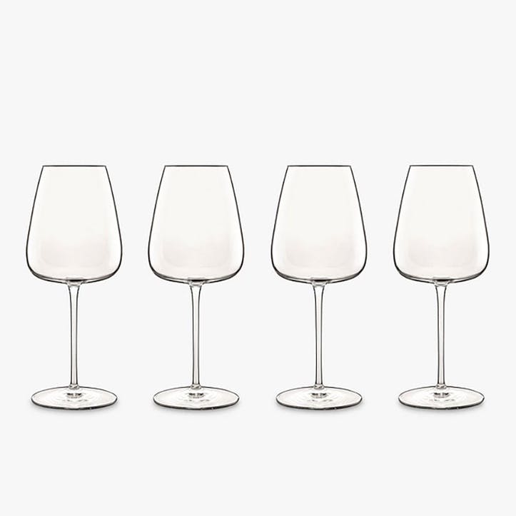 Talismano Set of 4 Chardonnay White Wine Glasses 450ml, Clear