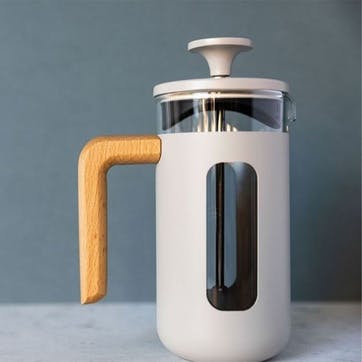 Pisa Stainless Steel Cafetière 3 Cup, Latte