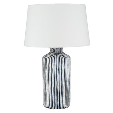 Tall Blue Stripe Ceramic Table Lamp Base