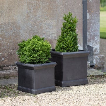 Boxgove Set of 2 Planters, Black