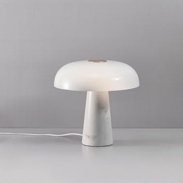 Glossy Table Lamp H32cm, Opal white