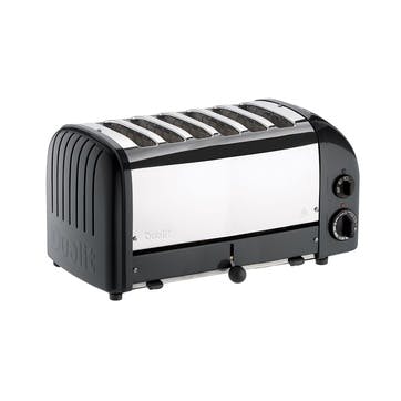 Classic Vario 6 Slot Toaster, Black