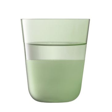 Arc Contrast Set of 2 Tumblers 380ml, Moss