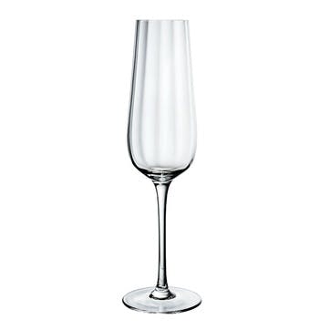 Rose Garden Champagne Flute Set of 4 120ml, Clear