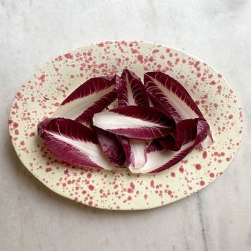 Splatter Serving Platter 44cm, Cranberry