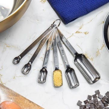 Stainless Steel 6 Piece Measuring Spoon Set