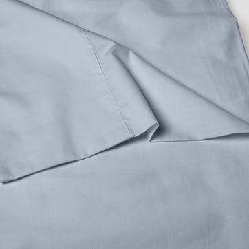 The Perfect 300 Thread Count Sateen Flat Sheet King, Nordic Sky