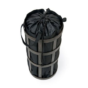 Laundry basket, H63 x W31 x D31cm, Wireworks, Cage, dark brown/black