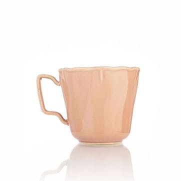 Scalloped Mug , 350ml, Pink