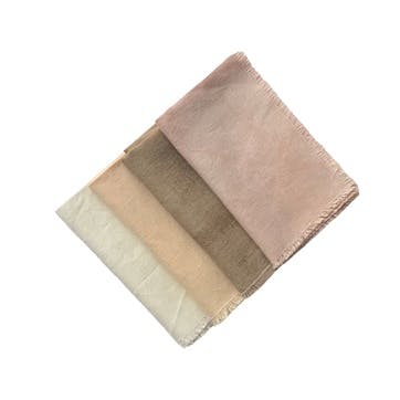 Set of 4 Placemats 35 x 45cm, Naturally Dyed Warm Assorted