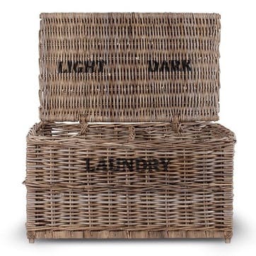 Dark and Lights Laundry Rattan Chest