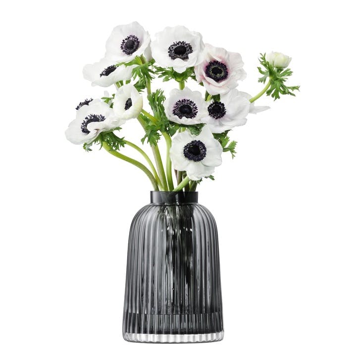 Pleat Vase - 20cm; Grey