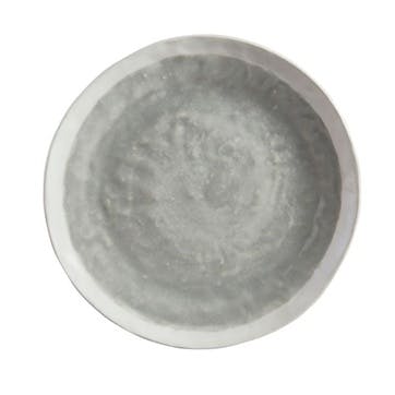 Sea Foam Dinner Plate, D27cm, Dove Grey