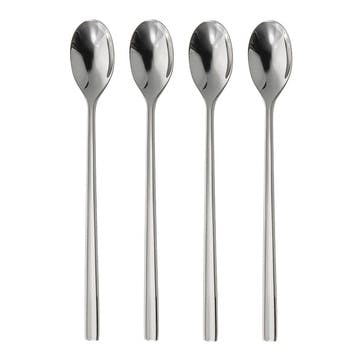 Blockley Set of 4 Long Handled Spoons L20cm, Stainless Steel