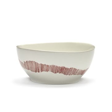 Ottolenghi, Set of 4 Small Bowls, White and Red