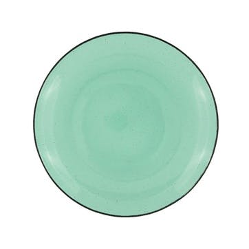 Recycled Set of 3 Glass Plates D20.5cm, Jade