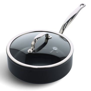 Barcelona Pro Non-Stick Skillet with Lid 24, Black