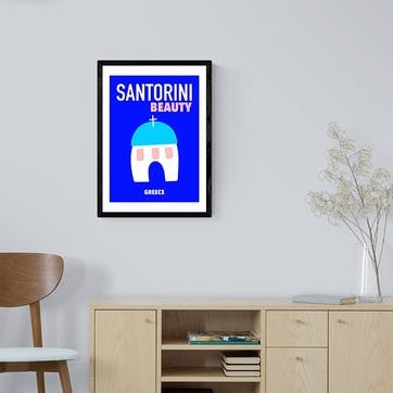 Mother & Sun Studio Santorini Beauty Print, Blue