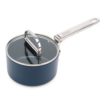 Space Folding Saucepan & Lid, 15cm, Midnight Blue