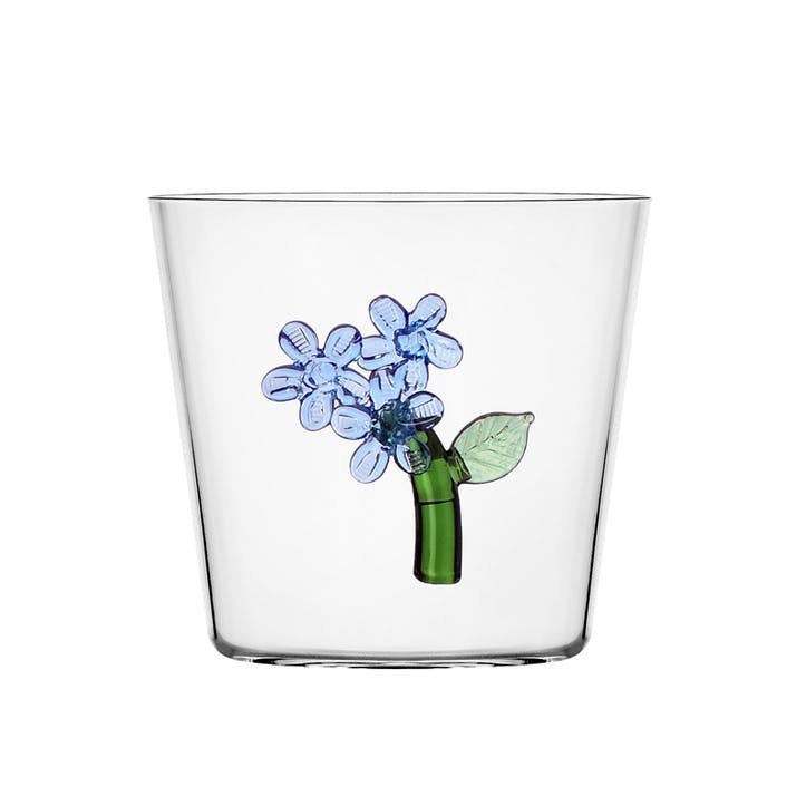 Botanica Flower Tumbler 350ml, Light Blue