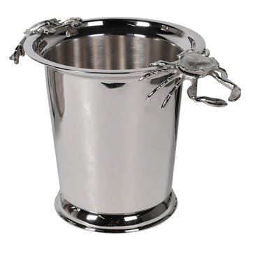 Crab Handle Champagne Bucket, Silver