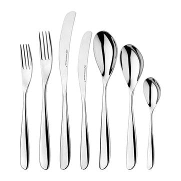 42 piece set, Studio William, Olive, mirror finish stainless steel