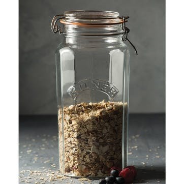 Faceted Clip-Top Jar, 1.8L