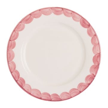 Scallop Dinner Plate Set of 2, D28cm, Pink