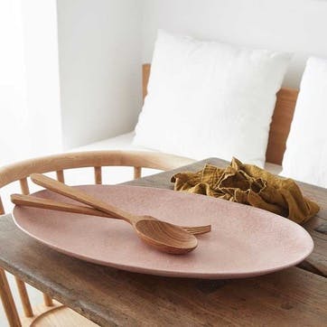 Livia Oval Platter D45cm, Mauve Rose