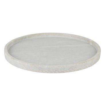 Round Marble Board D28cm, White