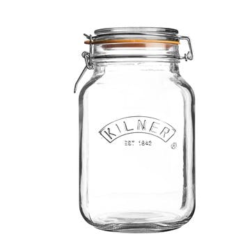 Square Cliptop Jar - 2 Litre