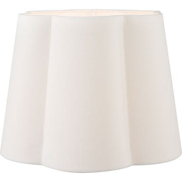 Posy Tapered Scalloped Shade 30cm, White