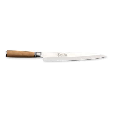 Katana Saya Olive Wood Tako Sashimi 27cm Damascus Blade,