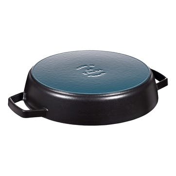 Double handle frying pan, 26cm, Staub, black