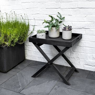Tray table, 55 x 55 x 45cm, Garden Trading Company, Moreton, black